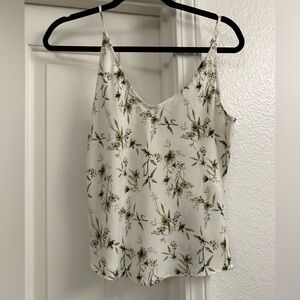 Abercrombie & Fitch Cream and Green Floral Blouse